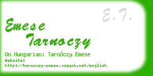emese tarnoczy business card
